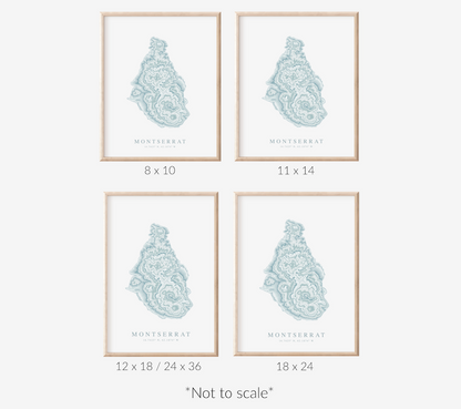 Montserrat Map Print
