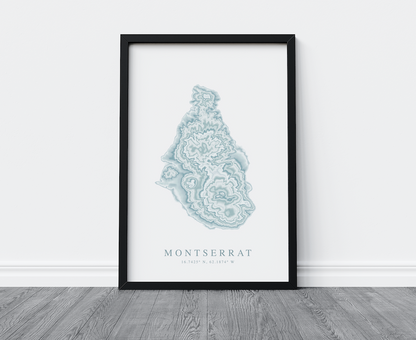 Montserrat Map Print