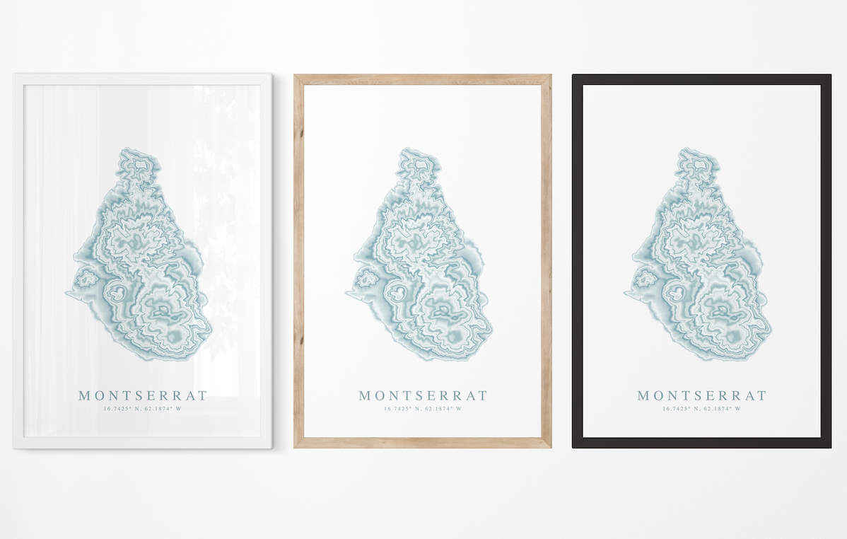 Montserrat Map Print