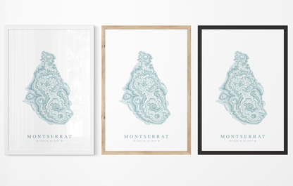 Montserrat Map Print