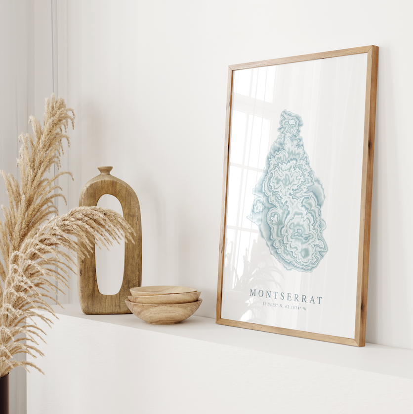 Montserrat Map Print