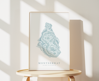 Montserrat Map Print