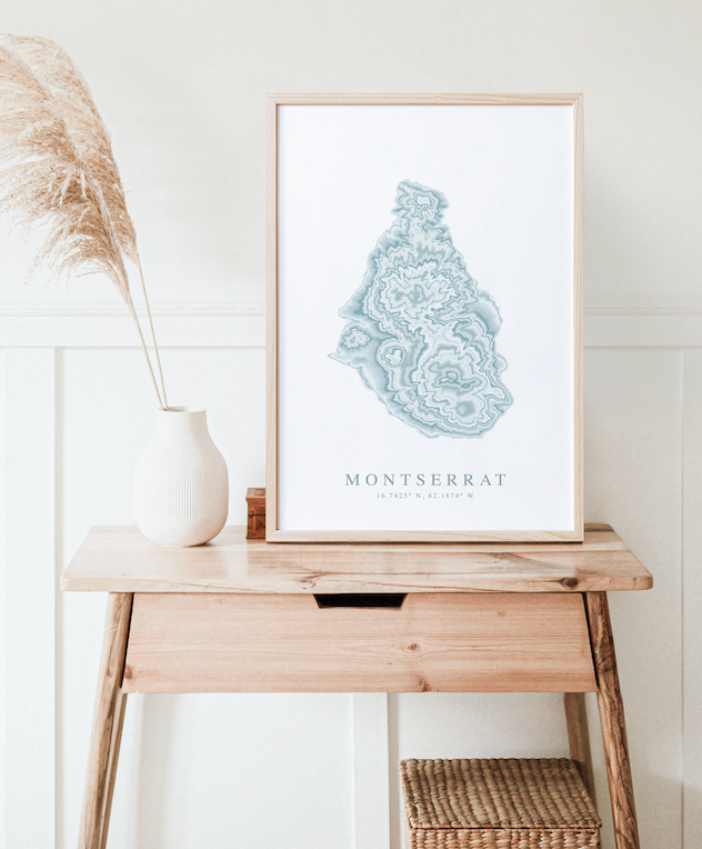 Montserrat Map Print