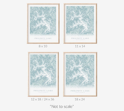 Philpott Lake Map Print
