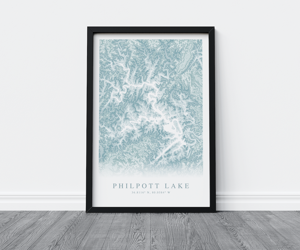Philpott Lake Map Print