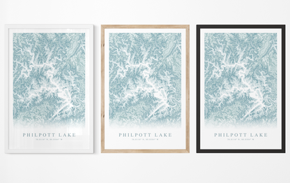 Philpott Lake Map Print