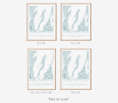 Old Mission Peninsula Map Print