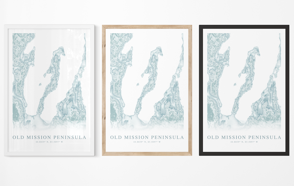 Old Mission Peninsula Map Print