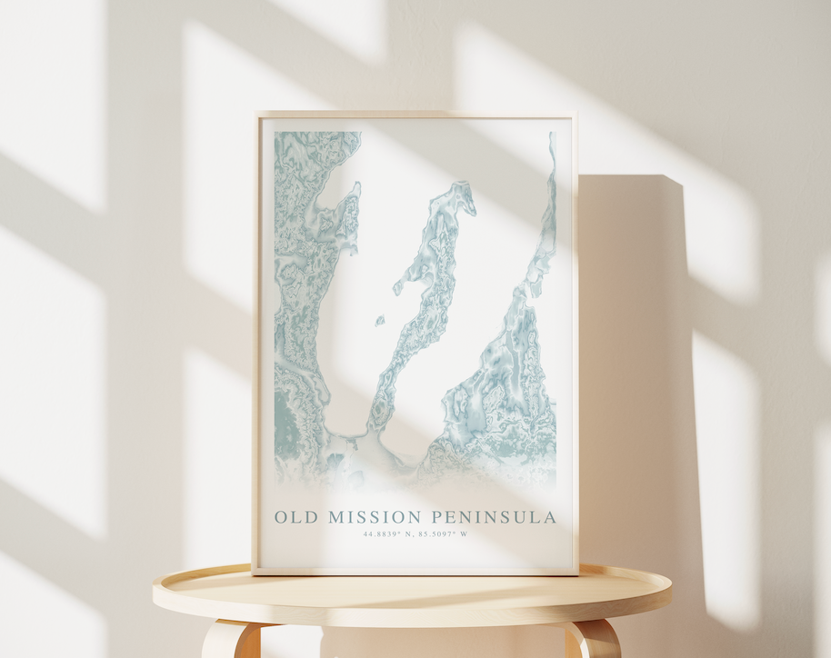 Old Mission Peninsula Map Print