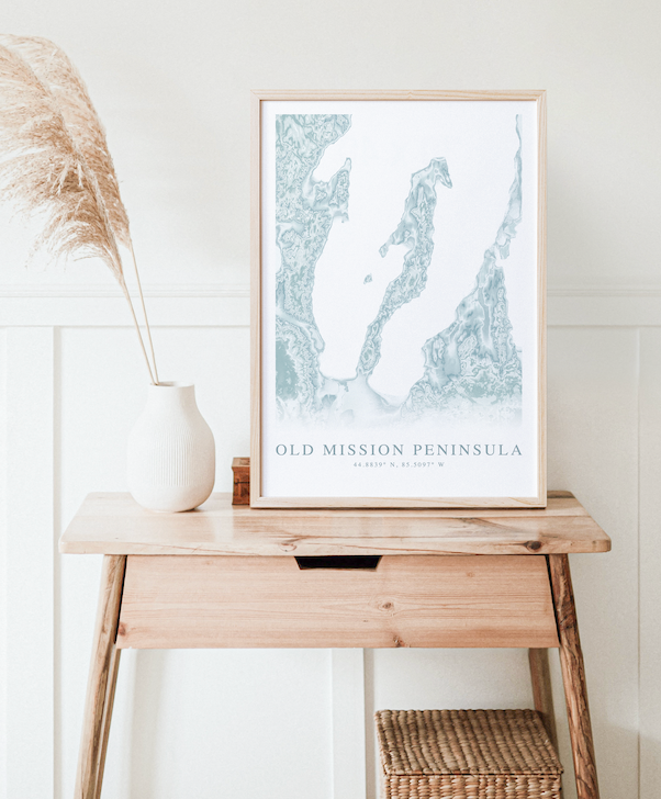 Old Mission Peninsula Map Print