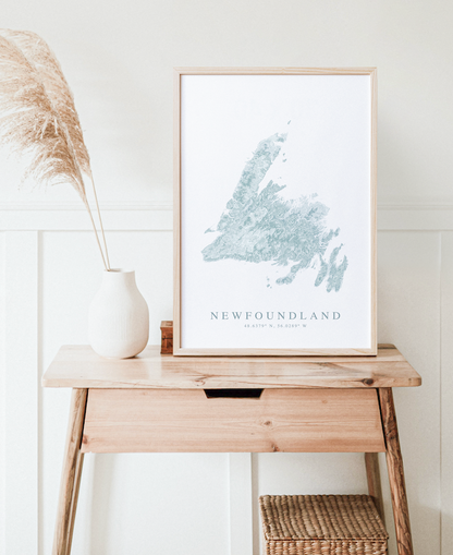 Newfoundland Map Print