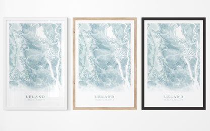Leland NC Map Print