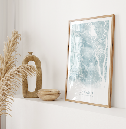 Leland NC Map Print
