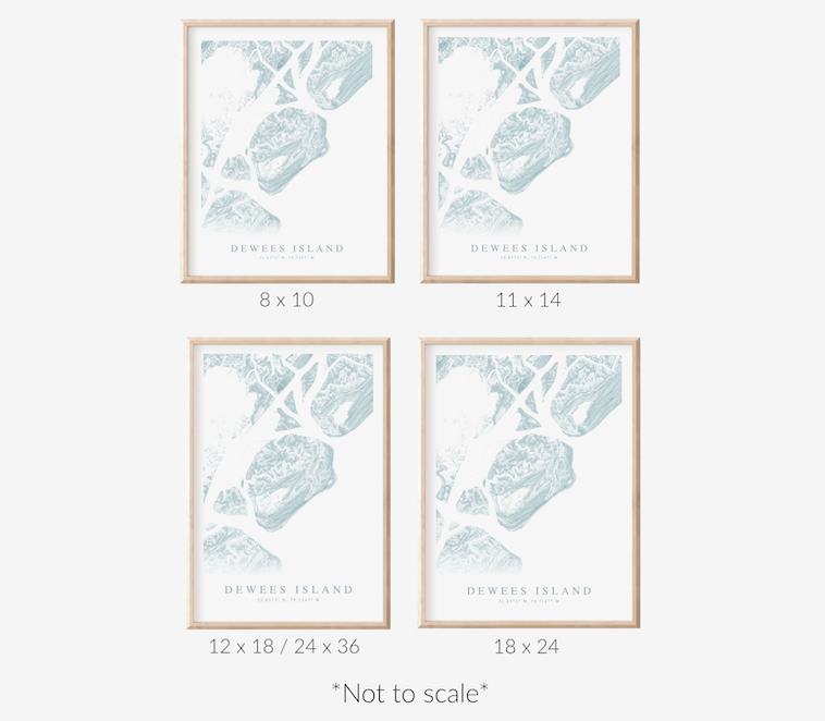 Dewees Island Map Print