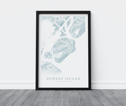 Dewees Island Map Print