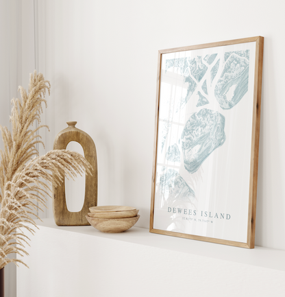 Dewees Island Map Print