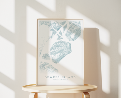 Dewees Island Map Print