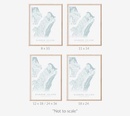 Harbor Island SC Map Print