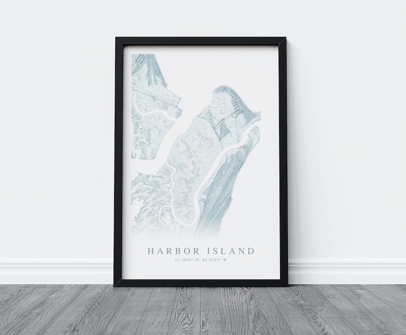 Harbor Island SC Map Print