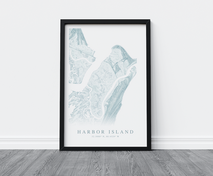 Harbor Island SC Map Print