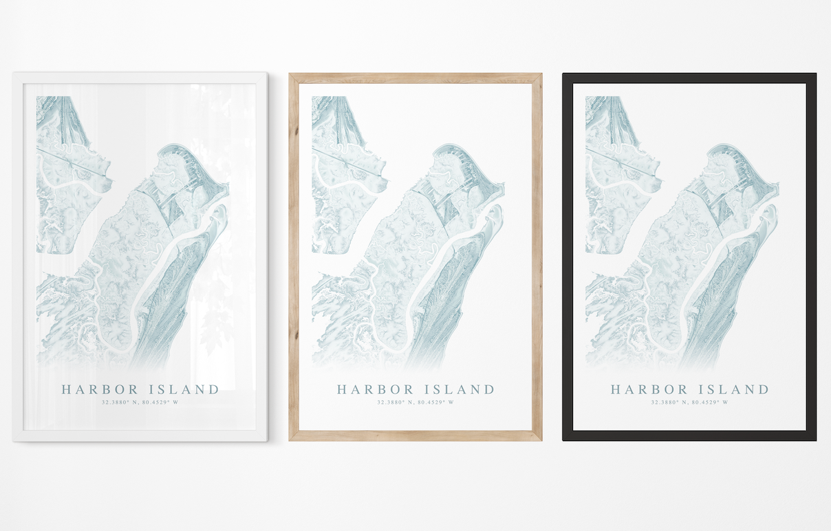 Harbor Island SC Map Print