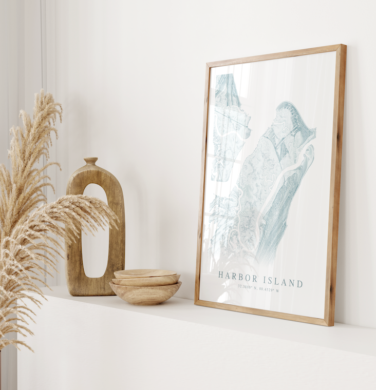 Harbor Island SC Map Print