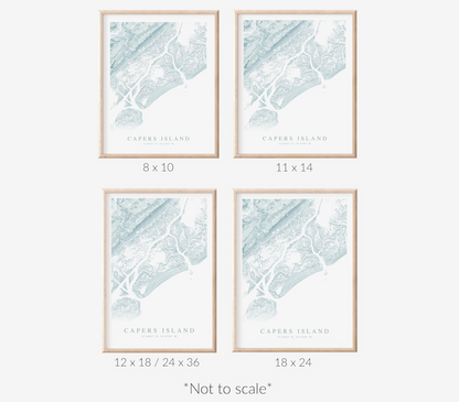 Capers Island Map Print