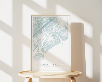 Capers Island Map Print