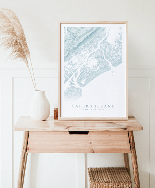 Capers Island Map Print