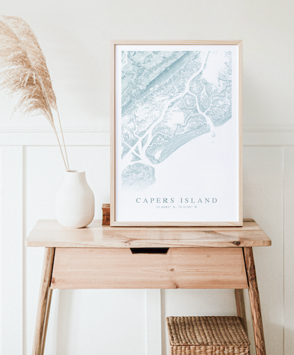 Capers Island Map Print