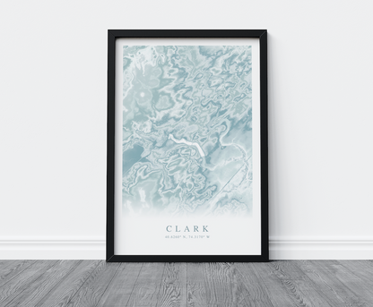 Clark NJ Map Print