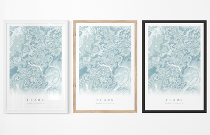 Clark NJ Map Print
