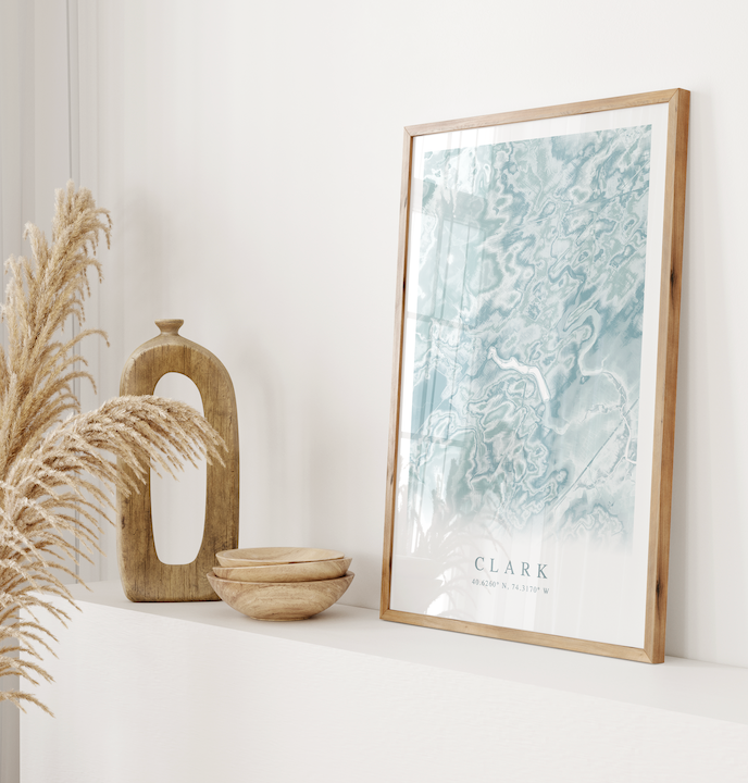 Clark NJ Map Print