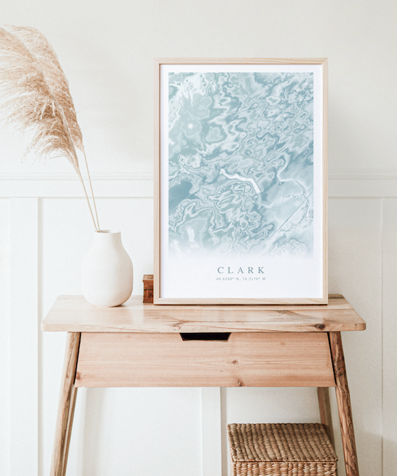 Clark NJ Map Print