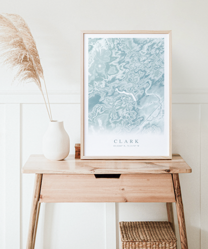 Clark NJ Map Print