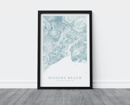 Higgins Beach ME Map Print