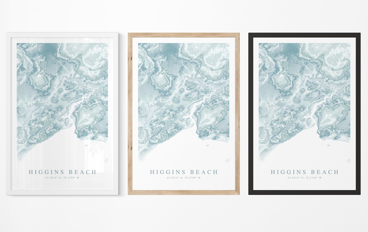 Higgins Beach ME Map Print