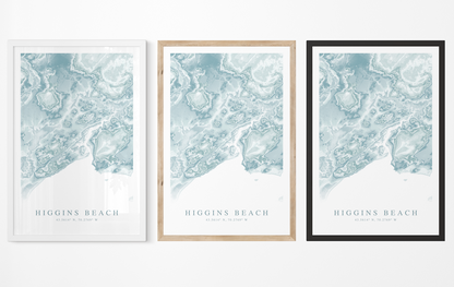 Higgins Beach ME Map Print