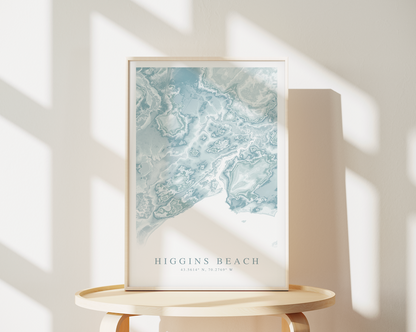 Higgins Beach ME Map Print