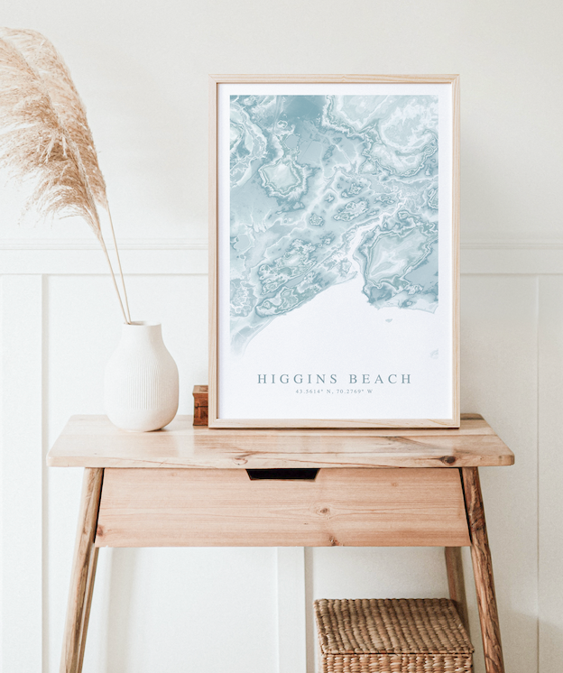 Higgins Beach ME Map Print