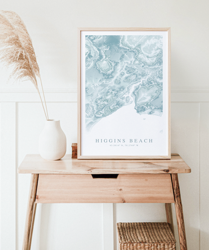 Higgins Beach ME Map Print
