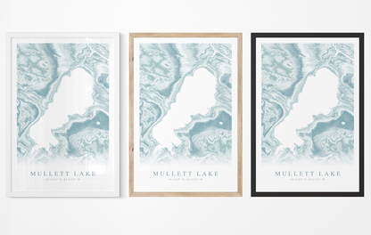 Mullett Lake Map Print