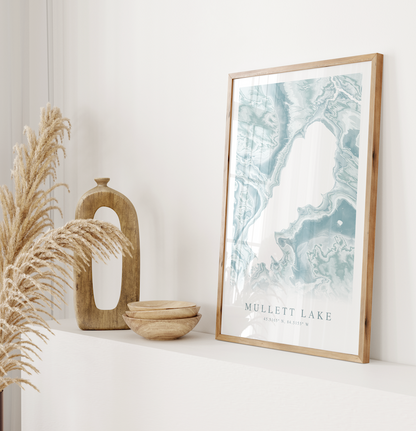 Mullett Lake Map Print