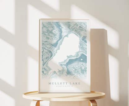 Mullett Lake Map Print
