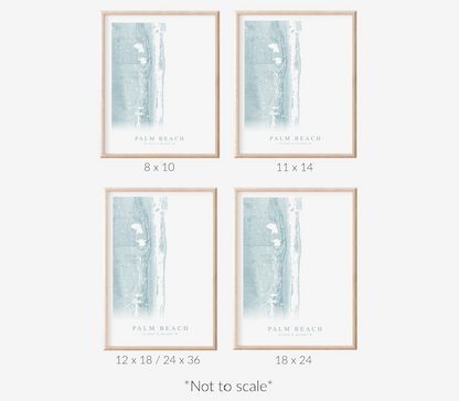 Palm Beach FL Map Print