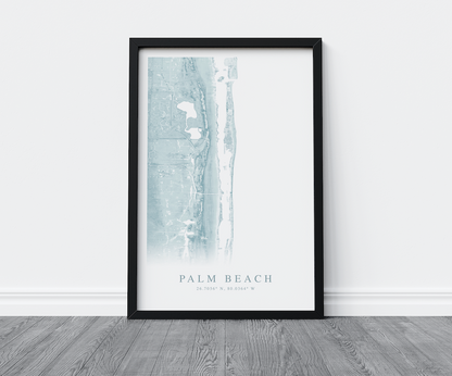 Palm Beach FL Map Print