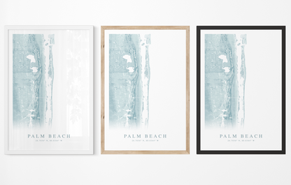 Palm Beach FL Map Print