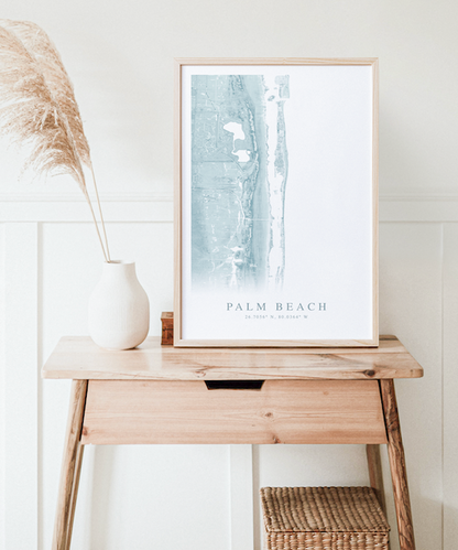 Palm Beach FL Map Print