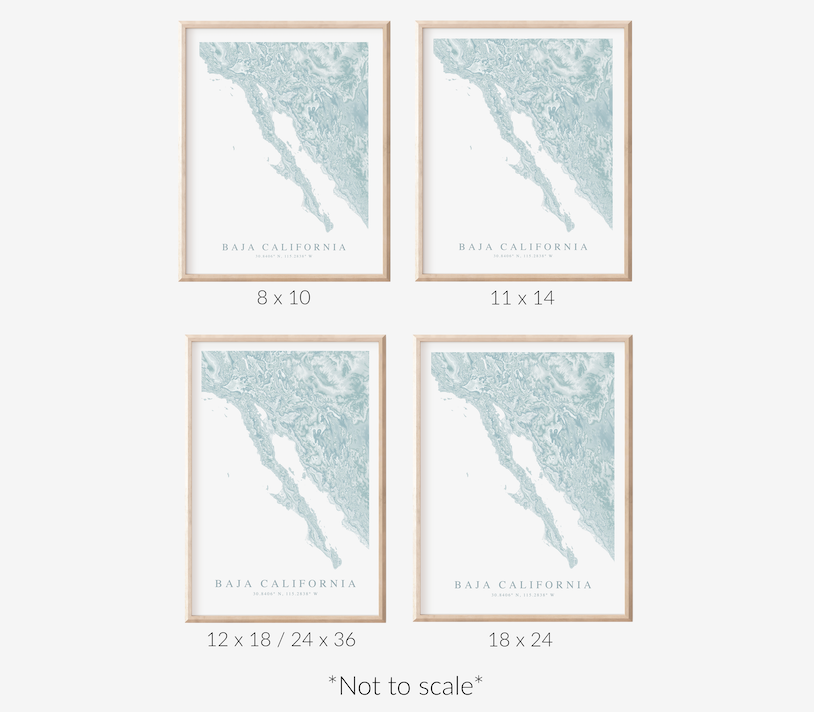 Baja California Map Print