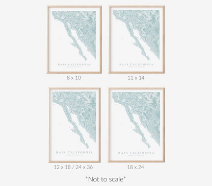 Baja California Map Print